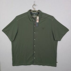 Tommy Bahama Button Down  Short Sleeve Shirt Mens 3XB  IslandZone Supima Cotton